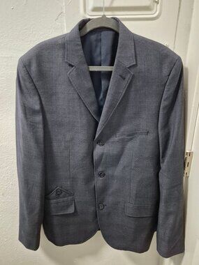 Goodale Mens Gray Blazer Jacket Large Button-Up Designed In New York Classic Fit